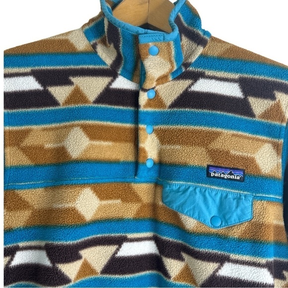 Patagonia Synchilla Snap-T Pullover Fleece Small Guatemalan Tango Bear Brown - Picture 4 of 11